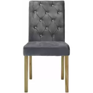 Image of Paris Chair Silver Velvet (Pack of 2)
