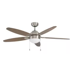 Eglo Traditional Ceiling Fan In Satin Nickel