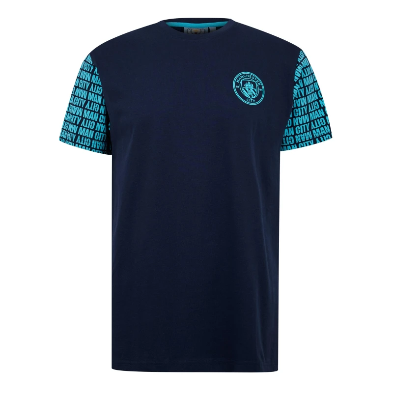 Image of Source Lab Slab Manchester City Graphic T-Shirt Adults Blue male Medium