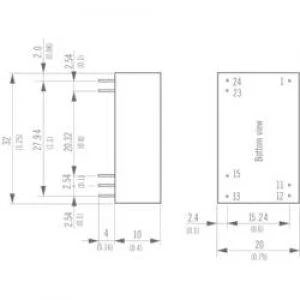 Image of DCDC converter print TracoPower THB 3 1211 12 Vdc 5 Vdc