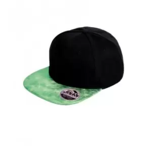 image of Result Mens Bronx Glitter Snapback Cap (One Size) (Black/Green)