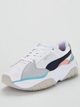 Image of Puma Storm Y Metallic - White/Navy