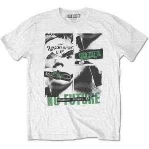 Image of The Sex Pistols - No Future Unisex Large T-Shirt - White