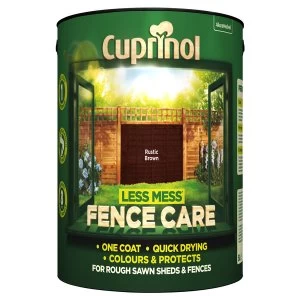 image of Cuprinol 5L Less Mess Fence Care - Rustic Brown