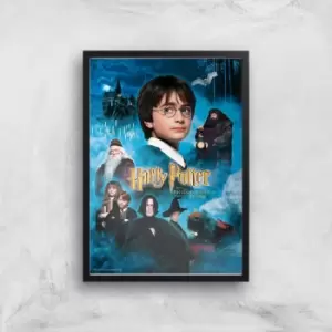 image of Harry Potter and the Philosopher's Stone Giclee Art Print - A3 - Black Frame