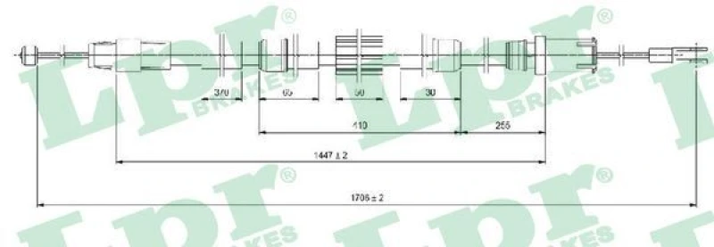Image of LPR Handbrake cable LPR C1654B