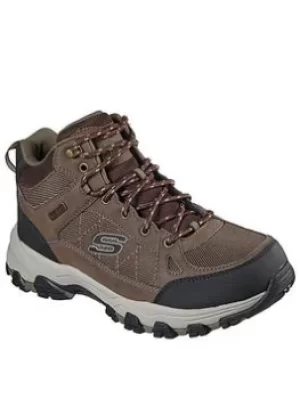 Image of Skechers Selmen Waterproof Lace Up Outdoor Toe Cap Boot, Chocolate, Size 11, Men