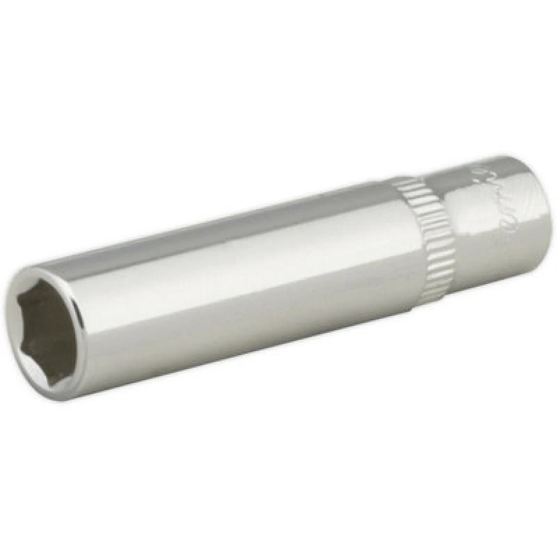 Image of Loops 8mm Forged Steel DEEP Drive Socket - 1/4" Square Drive Polished Chrome Vanadium Metallics