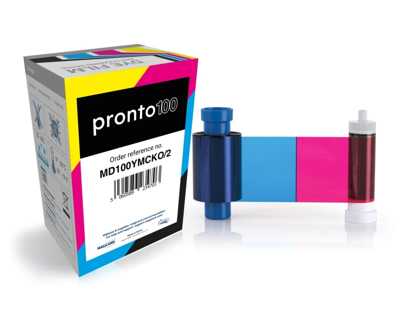 Image of MAGICARD MD100YMCKO Colour Ribbon (100 Prints)