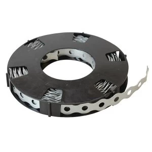 Image of ForgeFix Contractors Galvanised Fixing Band Medium Duty 17mm x 0.7 x 10m Box 1