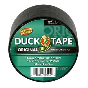 image of Duck Black Cloth Tape L5M W50mm