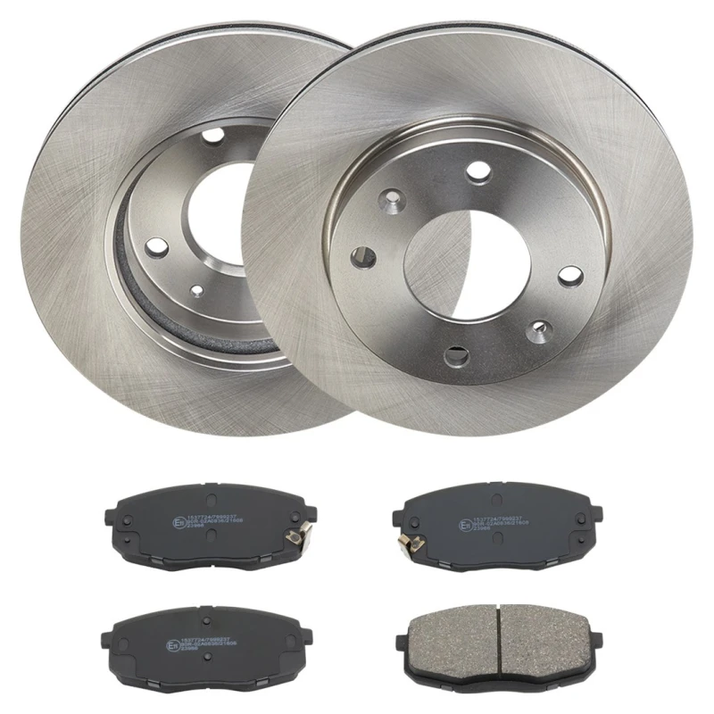 Image of RIDEX 3405B2944 Brake disc and pads set Front Axle, Brake Disc Type: Vented, with acoustic wear warning Brake Set,disc brakes (3405)
