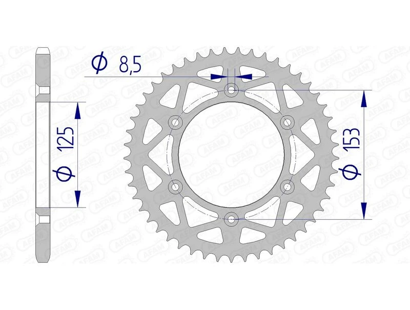 Image of AFAM 11212N-51 Chain Sprocket Aluminium Chain Sprocket (5479)