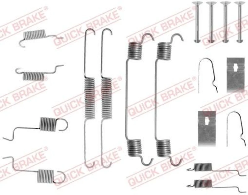 Image of QUICK BRAKE Brake shoe fitting kit QUICK BRAKE 105-0742