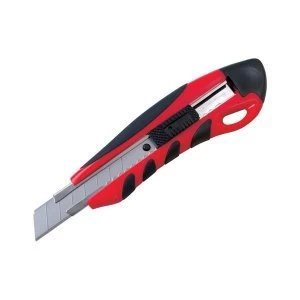 image of 5 Star Office Cutting Knife Heavy Duty with Locking Device and Snap off Blades 18mm