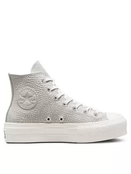 Image of Converse Chuck Taylor All Star Lift Hi-Tops - Beige, Beige, Size 6, Women