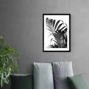 Image of East End Prints Palm Leaf 02 Print Black and white