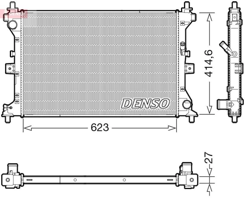 Image of DENSO Engine radiator DENSO DRM47039