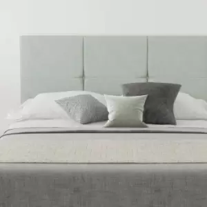 Image of Caine Upholstered Headboard, Pure Pastel Cotton, Eau De Nil - Headboard 60cm Size Single (90x190)