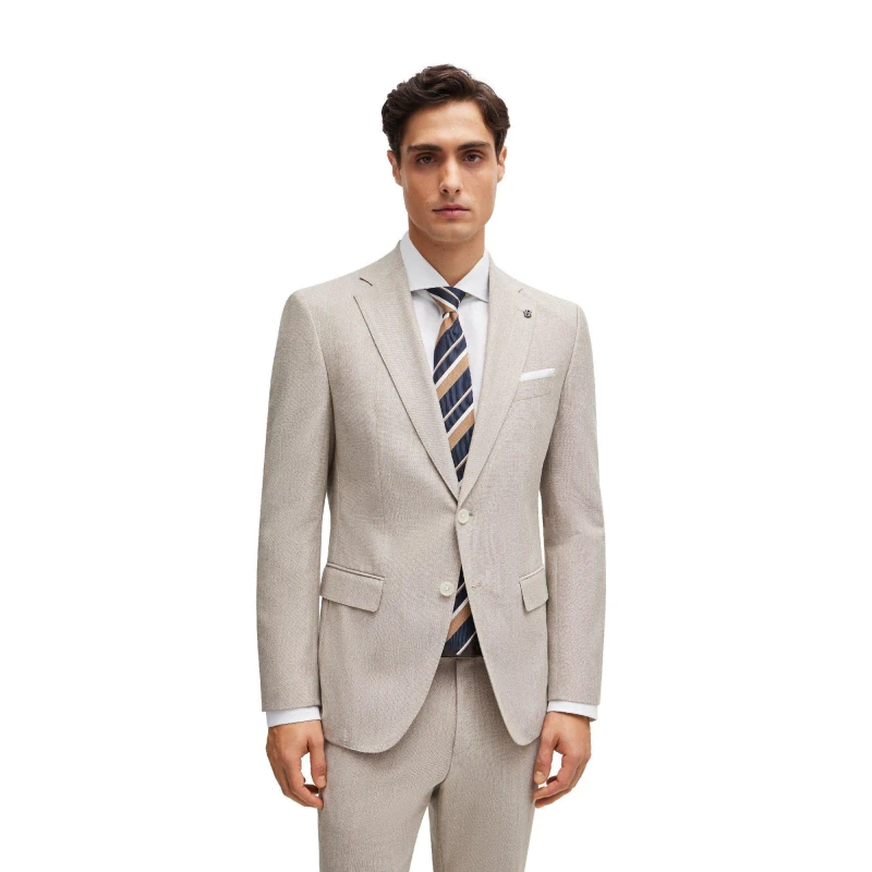 Image of Boss Mens H Hutson Formal Jacket Formal Jackets 36 (46) Neutral 32630870365