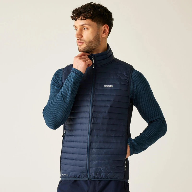 Image of Sleeveless down jacket Regatta Andreson Hybrid Bleu Male 5XL