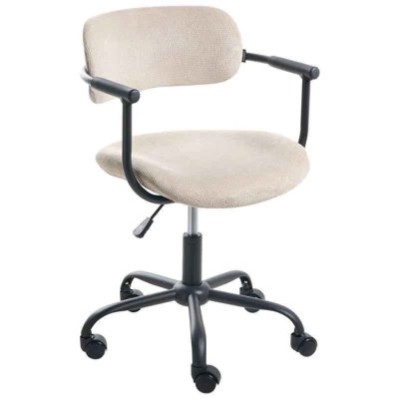 Image of Beliani Retro Desk Chair Vyra Fabric Beige