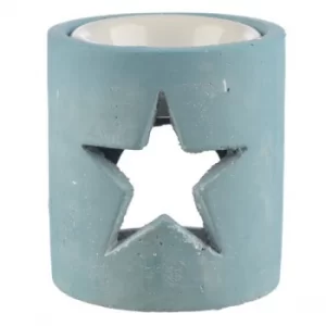 image of Blue Eden Christmas Star Concrete Oil Burner