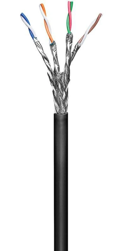 Image of Microconnect KAB028-100 networking cable Black 100 m Cat6 S/FTP (S-STP