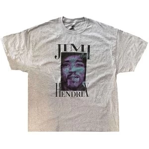 Jimi Hendrix - Authentic Unisex XX-Large T-Shirt - Grey