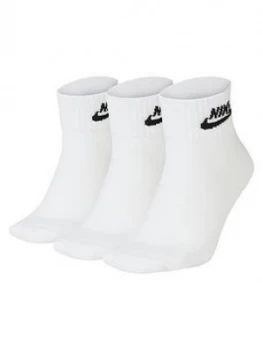 Image of Nike Nsw Everyday Ankle Socks (3 Pack) - White