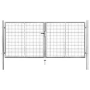 Image of Vidaxl Garden Gate Galvanised Steel 306X175cm Silver