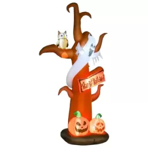 image of Halloween LED Inflatable Tree with Ghost and Pumpkin 2.7m, none