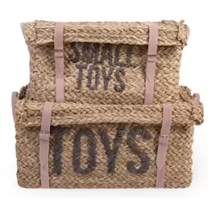 Image of Childhome Rattan Storage Basket + Belt set of 2