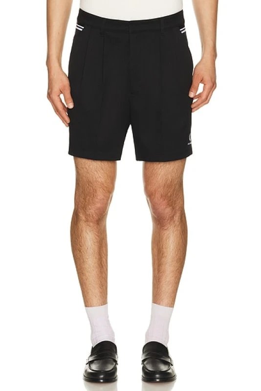 Image of Fred Perry x Kris Van Assche Tailored Shorts in Black - Black. Size 30 (also in 32, 34, 36).