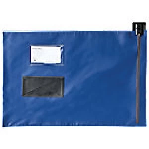 image of Val-U-Mail Mailing Pouch Blue Zip