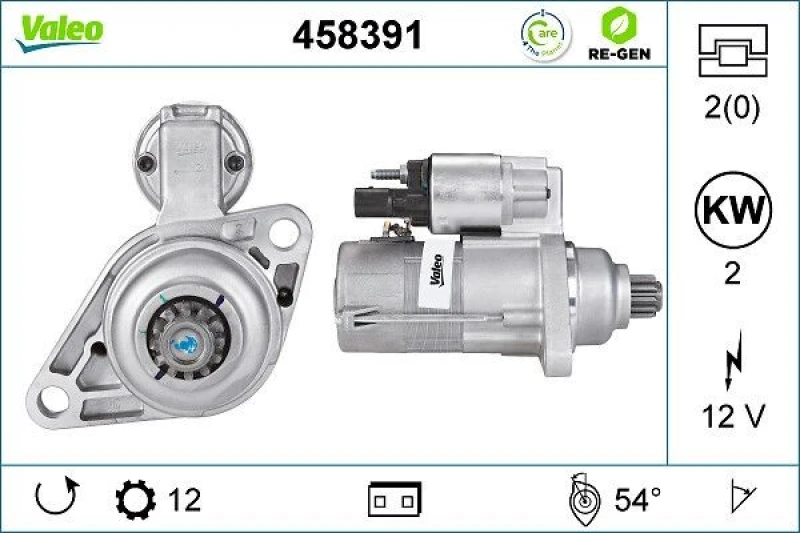 Image of Starter motor VALEO 458391