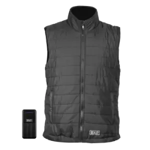 image of Sealey 5V Heated Puffy Gilet - 44" to 52" Chest with Power Bank 10AH