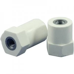 image of Hexagonal insulated spacer x H 21mm x 26mm M8x8mm Polyes