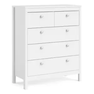 image of Madrid Chest 3+2 Drawers In White