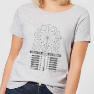 Image of Harry Potter Spells Charms Womens T-Shirt - Grey - 3XL