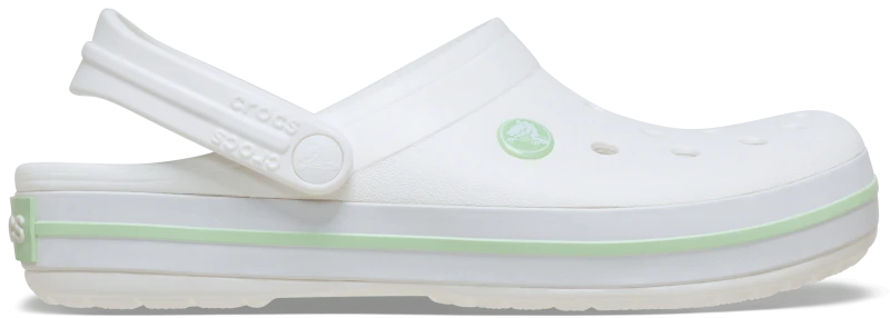 Image of Crocs Unisex Crocband Clogs White/Serene Green W10/M9