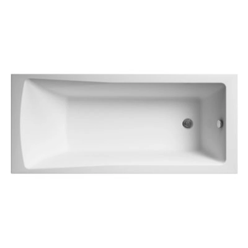 Image of Balterley White Single Ended Straight Shower Bath with Leg Set 1600mm x 700mm White