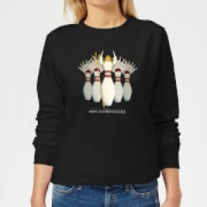 Image of The Big Lebowski Pin Girls Womens Sweatshirt - Black