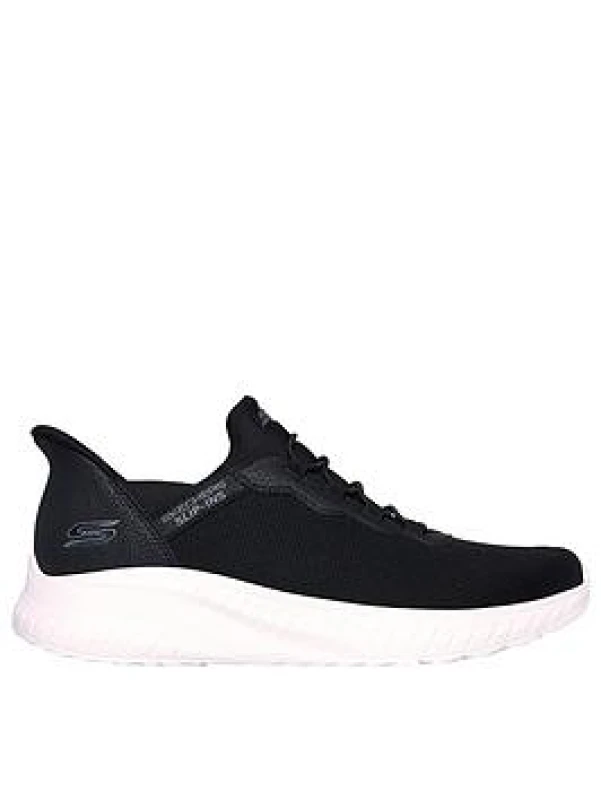 Image of Skechers Bobs Squad Chaos Slip On Trainers Mens - Black 10