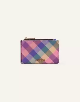 image of Accessorize Check Print Card Holder