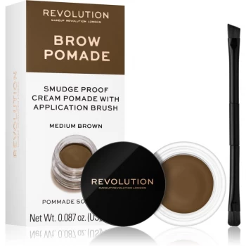Image of Makeup Revolution Eyebrow Pomade Medium Brown Brown