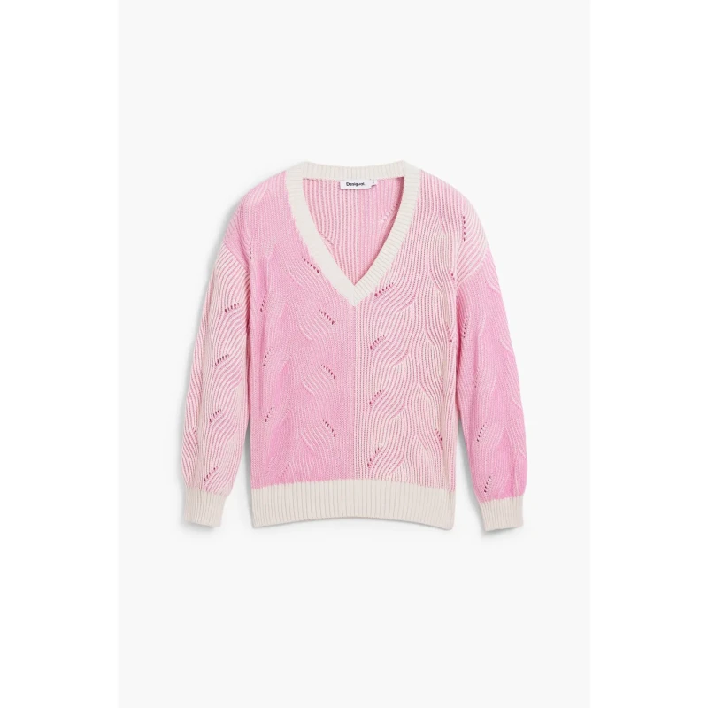 Image of Desigual Womens V-neck sweater Desigual Bristol Rose Female L