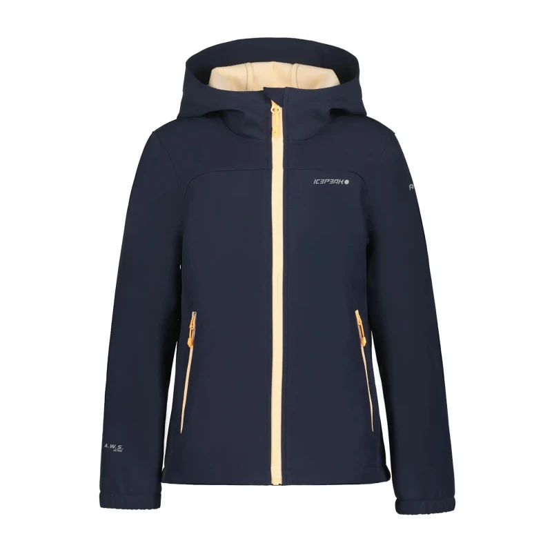 Image of Girls' softshell hiking jacket Icepeak Kobryn Noir Female 6 ans