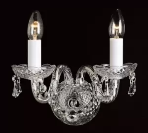 Image of Modra Crystal Trimmed Wall Candle Wall Lamp