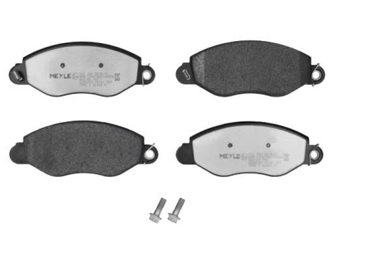 Image of MEYLE 025 234 3418/PD Brake pad set Front Axle, with acoustic wear warning, MEYLE-PD Quality, with anti-squeak plate Brake Pad Set,disc brake (402)